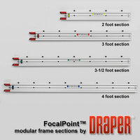 Draper 385112 FocalPoint (black) 110 diag. (54x96) - HDTV [16:9] - CineFlex CH1200V 1.2 Gain