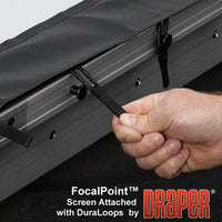 Draper 385112 FocalPoint (black) 110 diag. (54x96) - HDTV [16:9] - CineFlex CH1200V 1.2 Gain
