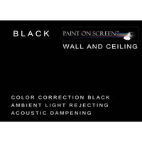 Projector Screen Paint - Wall/Ceiling Ambient Light Rejecting Acoustic Dampening - Black - Gallon