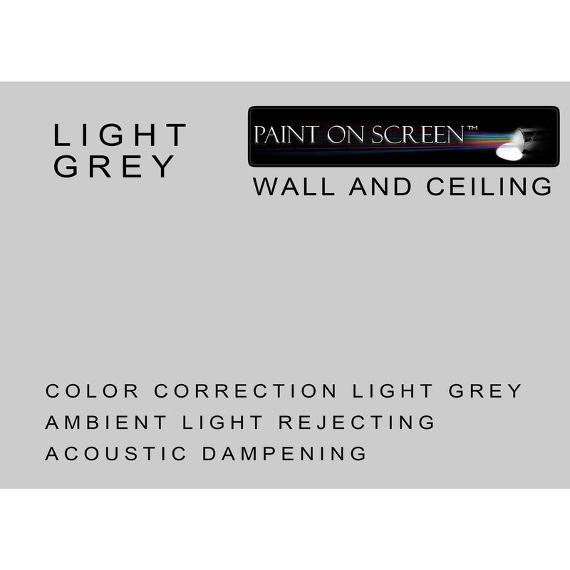 Projector Screen Paint - Wall/Ceiling Ambient Light Rejecting Acoustic Dampening - Light Grey-Gallon