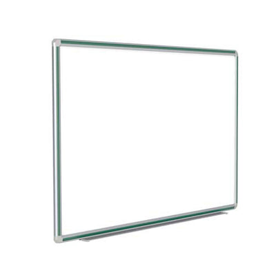 Ghent 48" x 36" DecoAurora Aluminum Frame Porcelain Magnetic Whiteboard - Hunter Green Trim