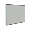 120" x 48" DecoAurora Aluminum Frame Gray Vinyl Tackboard - Mahogany Trim