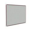 Ghent 96" x 48" DecoAurora Aluminum Frame Gray Vinyl Tackboard - Mahogany Trim