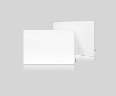 Ghent Ghent HMYRM23WH 2'x3' Harmony Magnetic Glass Board- Radius Corners-White-4 Magnets, 4 Markers,Eraser