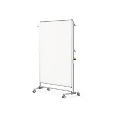 Ghent 52" x 76.125" Nexus Partition - Double-Sided Mobile Porcelain Magnetic Whiteboard