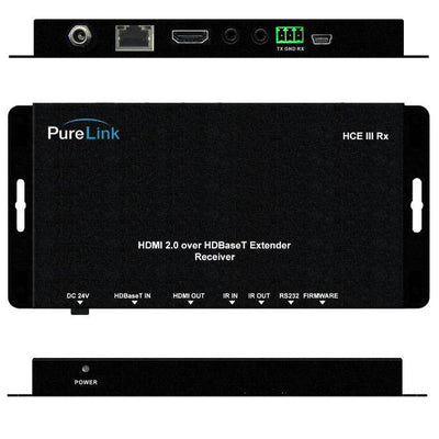 PureLink HCE III TX/RX 4K HDR over HDBaseT Extension System w/ Control and Bi-Directional PoE