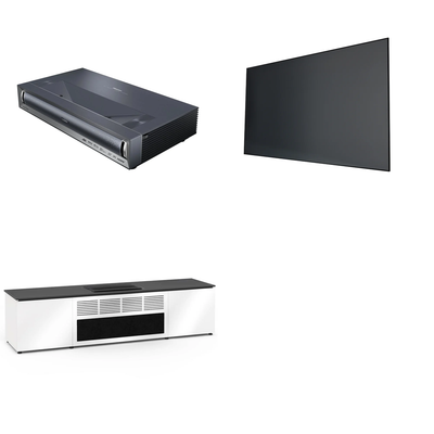 Hisense PX3-Pro + Spectra Vantage 100" UST Fixed Frame Screen Bundle + Salamander Miami Cabinet Bundle
