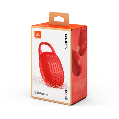 JBL Clip 5 Portable speaker with Bluetooth, built-in battery, waterproof and dustproof - Red