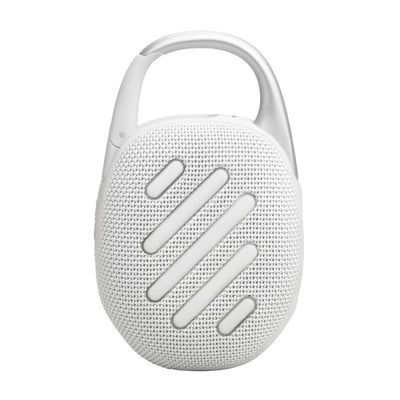 JBL Clip 5 Portable speaker with Bluetooth, built-in battery, waterproof and dustproof - White