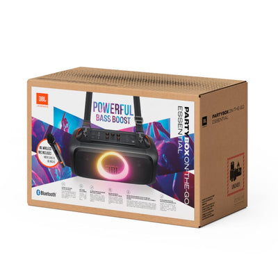 JBL PartyBox On-the-Go Portable party speaker with JBL Pro Sound, synced lightshow and wireless mic