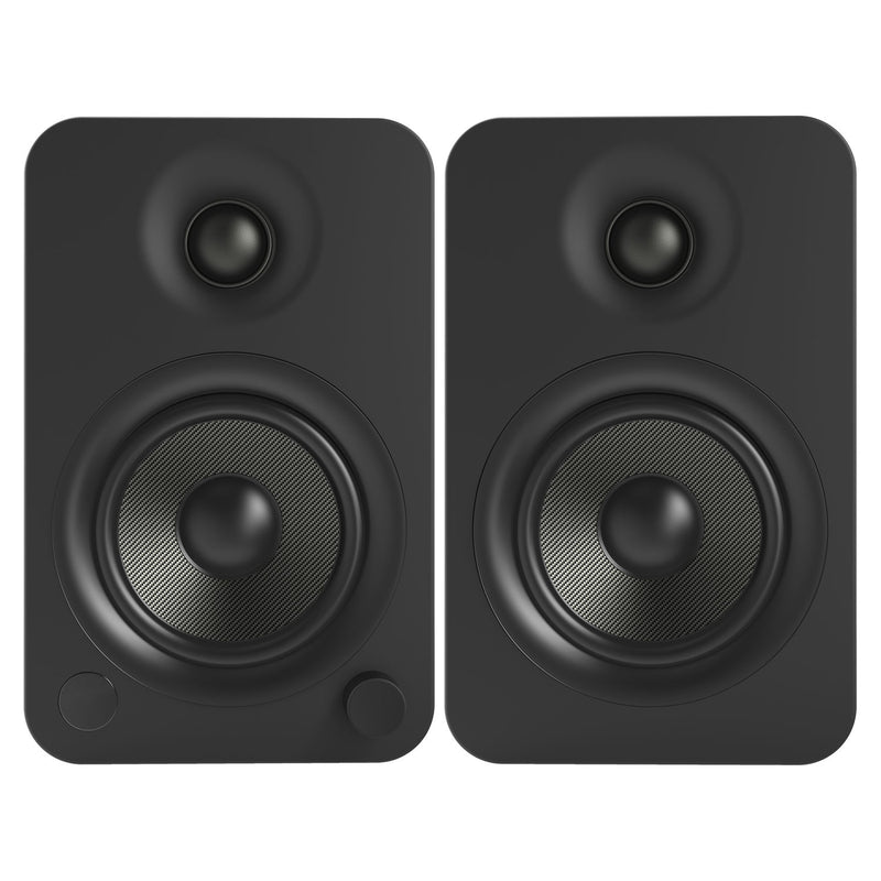 Kanto Living YU4 2-Way Powered Bookshelf Speakers (Matte Black, Pair)