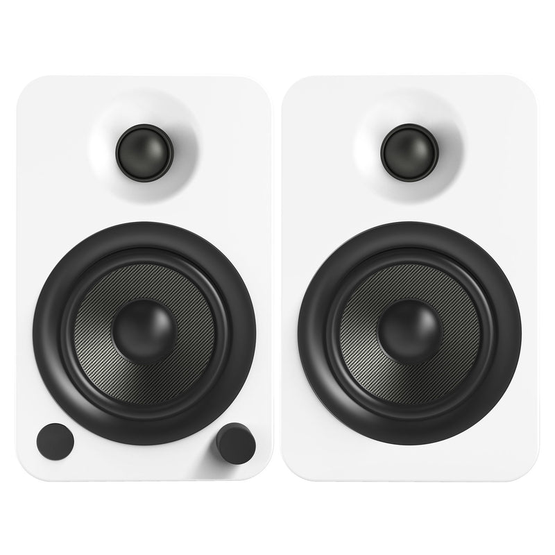 Kanto Living YU4 2-Way Powered Bookshelf Speakers (Matte White, Pair)
