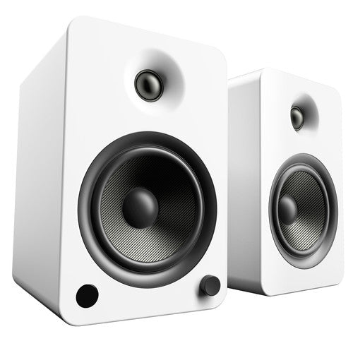 Kanto Living YU6 2-Way Powered Bookshelf Speakers (Matte White, Pair)