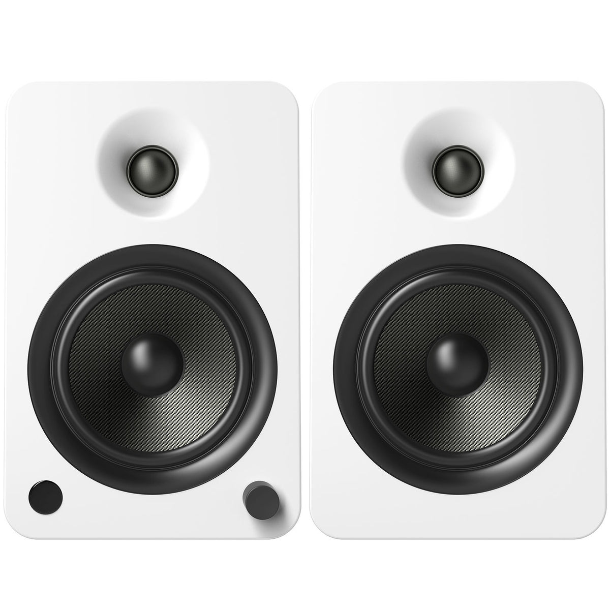 Kanto Living YU6 2-Way Powered Bookshelf Speakers (Matte White, Pair)