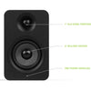 Kanto Living YUP4 2-Way Bookshelf Speakers (Matte Black, Pair)