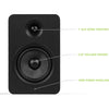 Kanto Living YUP6 2-Way Bookshelf Speakers (Matte Black, Pair)