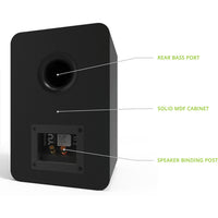 Kanto Living YUP6 2-Way Bookshelf Speakers (Matte Black, Pair)