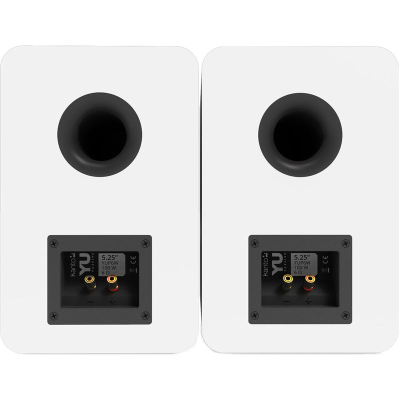 Kanto Living YUP6 2-Way Bookshelf Speakers (Matte White, Pair)