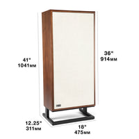 KLH Model 7 Floorstanding Speakers - English Walnut - (Pair)
