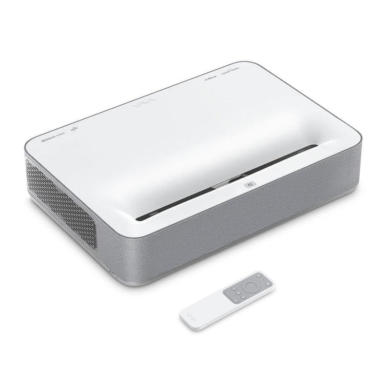 VAVA 4K UST Projector Ultra Short Throw 2500 Lumen Laser TV LT002-W (White) - Open Box