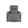RowOne Prestige Gray Leather 2-Arm Chair Motorized