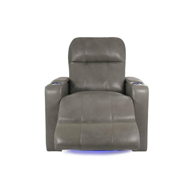 RowOne Prestige Gray Leather 2-Arm Chair Motorized