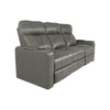 RowOne Prestige Gray Leather 3 Seat Sofa Motorized