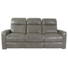 RowOne Prestige Gray Leather 3 Seat Sofa Motorized