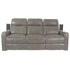 RowOne Prestige Gray Leather 3 Seat Sofa Motorized