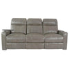 RowOne Prestige Gray Leather 3 Seat Sofa Motorized