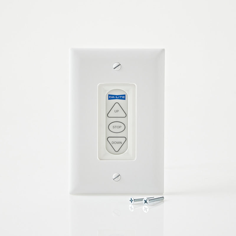 Da-Lite 40975 White Three Button Low Voltage Control Switch (Standard)