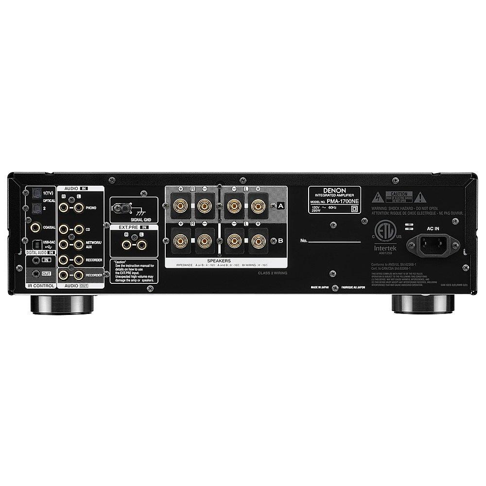 Denon PMA-1700NE 2 Channel 140W Intergrated Amplifier with USB-DAC - Black
