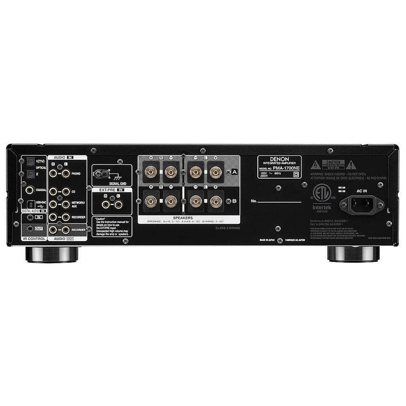 Denon PMA-1700NE 2 Channel 140W Intergrated Amplifier with USB-DAC - Black