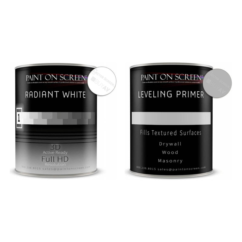 Projector Screen Paint Bundle: Radiant White + Leveling Primer
