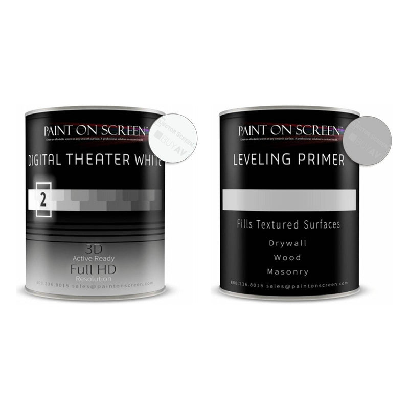Projector Screen Paint Bundle: Digital Theater White + Leveling Primer