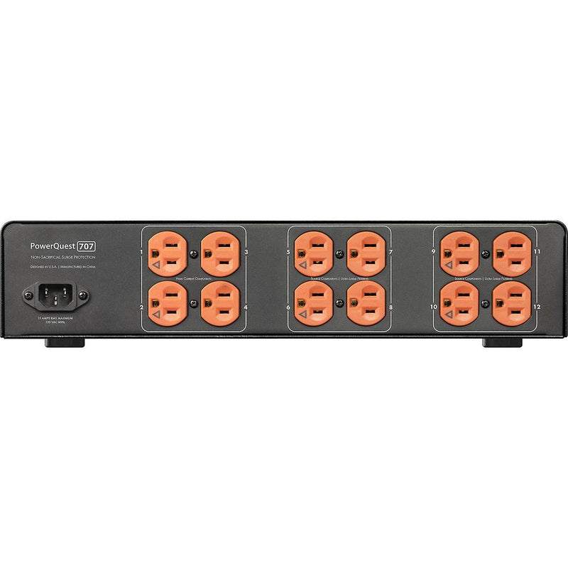 AudioQuest PQ707NA PowerQuest 707 12-Outlet Power Conditioner & Non-Sacrificial Surge Protector