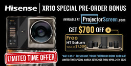 Hisense XR10 4K Triple Laser Smart Projector - 6,000 Lumens, Optical Zoom, Lens Shift, AI Setup, 300” Screen