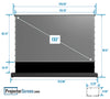 Spectra Projection Equinox 133" Motorized Floor Rising ALR screen for Ultra Short Throw Projectors UST Ambient Light Rejecting