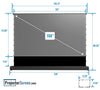 Spectra Projection Equinox 150" Motorized Floor Rising ALR screen for Ultra Short Throw Projectors UST Ambient Light Rejecting