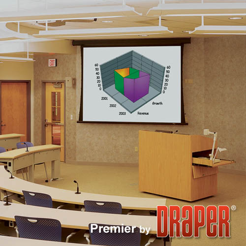 Draper 101765U Premier 100 diag. (49x87) - HDTV [16:9] - Grey XH600V 0.6 Gain