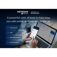 NETGEAR RBK853-100NAS Orbi AX6000 Tri-Band WiFi 6 Mesh System with Router & 2 Satellites, Covers Up to 7,500 Sq. Ft.
