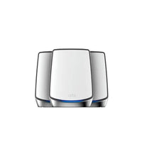 NETGEAR RBK853-100NAS Orbi AX6000 Tri-Band WiFi 6 Mesh System with Router & 2 Satellites, Covers Up to 7,500 Sq. Ft.