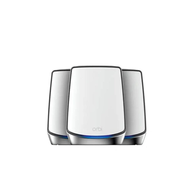 NETGEAR RBK853-100NAS Orbi AX6000 Tri-Band WiFi 6 Mesh System with Router & 2 Satellites, Covers Up to 7,500 Sq. Ft.