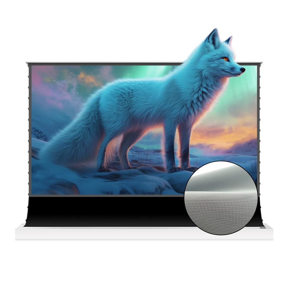 Vividstorm S Lite Hyper Motorized Floor Rising ALR Projector Screen for Ultra Short Throw Projectors 92 Inch - VWSDSTLST92H - White