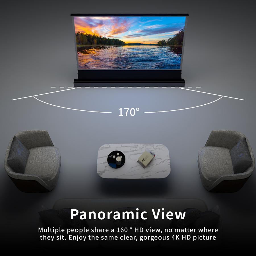 Vividstorm Motorized Floor Rising ALR Projector Screen for Ultra