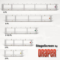 Draper 383495 StageScreen (Black) 138 diag. (67.5x120) - HDTV [16:9] - Matt White XT1000V 1.0 Gain