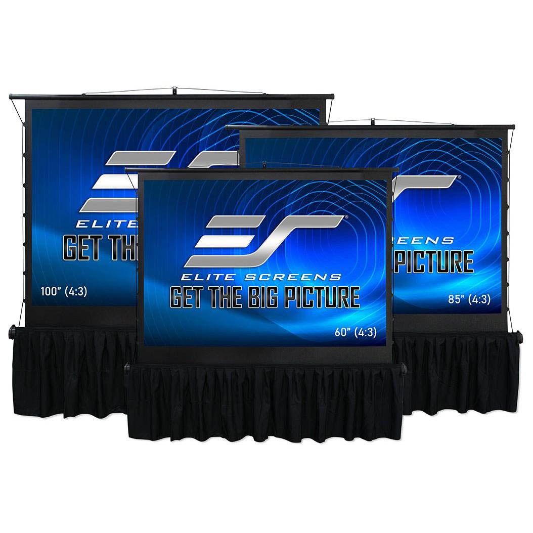 Elite Screen Tripod Tab-Tension 100" Diag. 4:3 Tab-Tensioned Portable Tripod Projection Screen