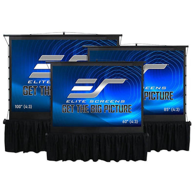 Elite Screen Tripod Tab-Tension 100" Diag. ,4:3 Tab-Tensioned Portable Tripod Projector Projection Screen TT100UWV-PRO