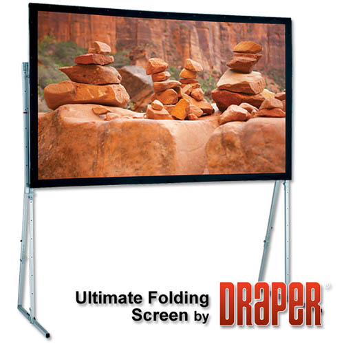 Draper 241015 Ultimate Folding Screen Complete with Standard Legs 132 diag. (64x115) - HDTV [16:9]