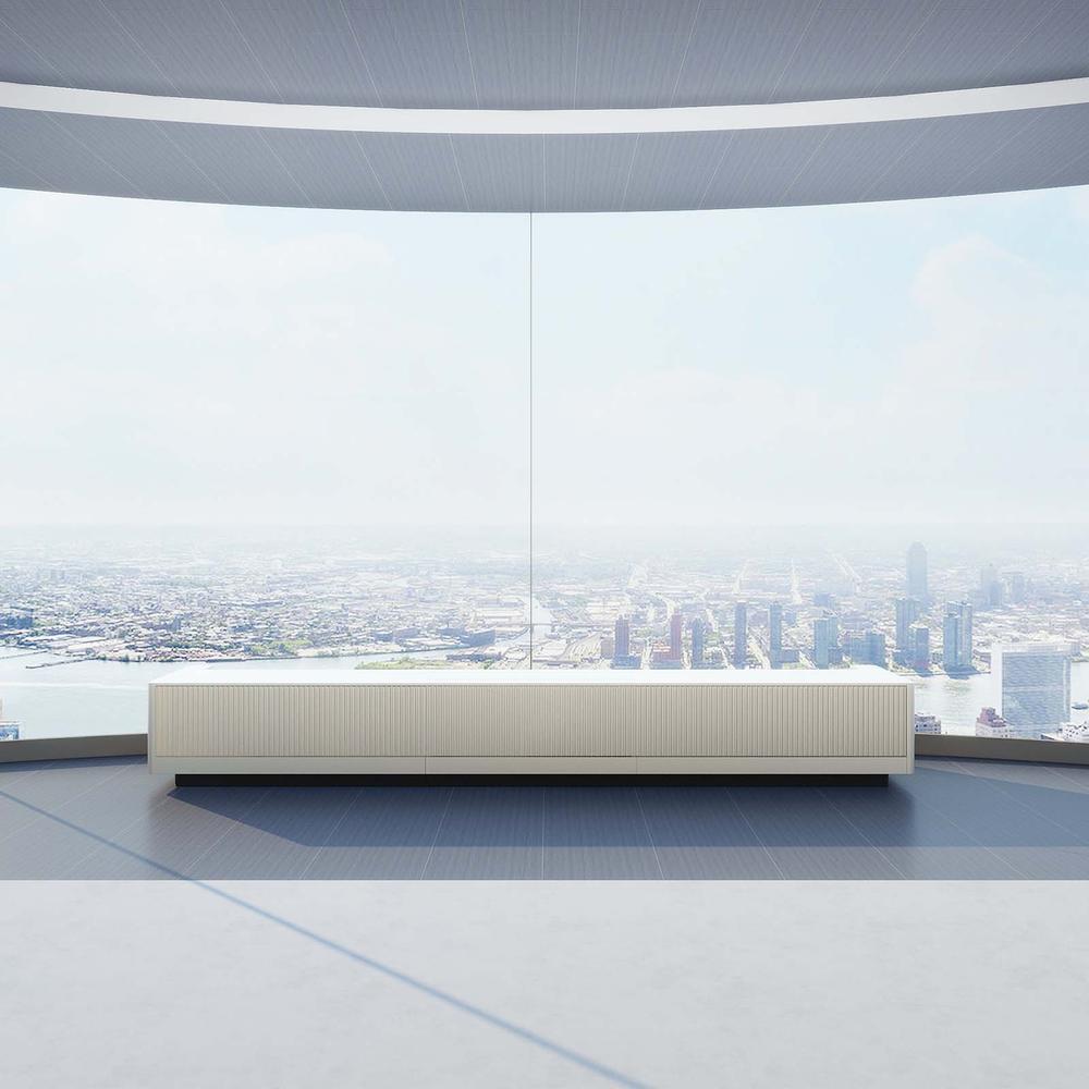 Vividstorm VC49GE150S Geneva Motorized UST Laser TV Cabinet - Silver